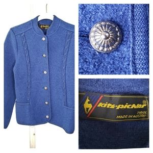 Vtg Boiled Wool Jacket Tyrol Austrian Kitz Pichler